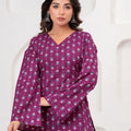 Jaipur Tales Women’s Royal Plum Printed Lace-Back Kurti | Elegant Cotton Casual Kurti